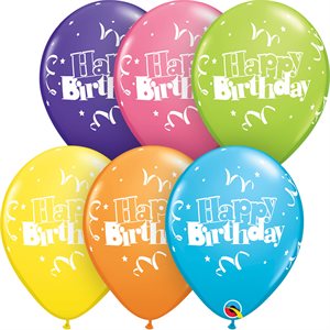 B.11'' BIRTHDAY STREAMERS &STARS P / 50 A / A