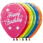 "11"" Happy Birthday Sparkles Metallic Assortment (50pcs)