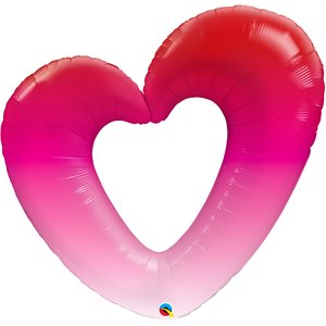 42'' M.PINK OMBRÉ HEART H / S