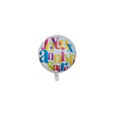 ballon Alu J.Anniversaire multi Ø 45 cm Sachet d'1