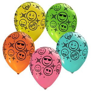 "Emoji - (50ct) 12"" Latex Balloons - All-Over"