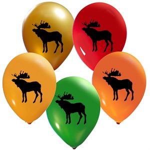 Moose Balloons - 12 Inch Latex - 2 Sided Print