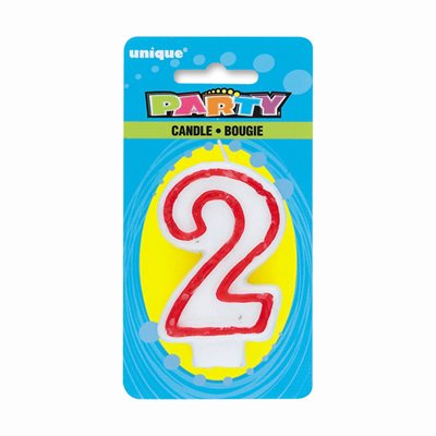 DELUXE NUMERAL CANDLE "2"