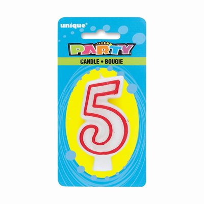 DELUXE NUMERAL CANDLE "5"