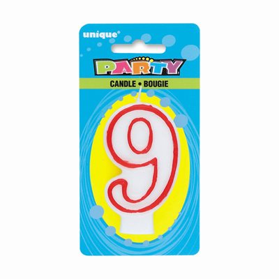 DELUXE NUMERAL CANDLE "9"
