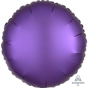 18'' M.ROUND PURPLE ROYAL SATIN