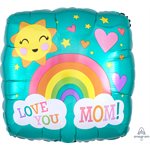 M.18'' LOVE YOU MOM RAINBOW