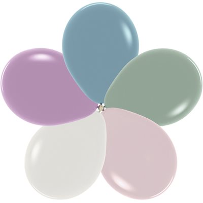 "11"" Rond Assortiment Pastel Crépuscule (50pcs)"