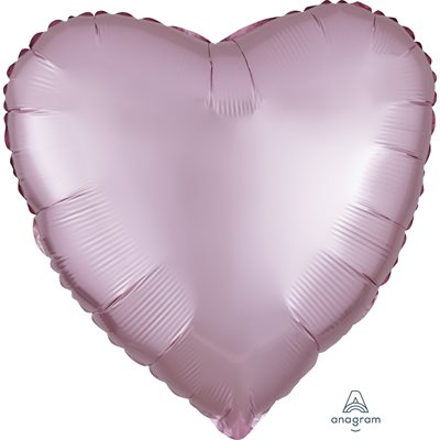 M.18'' COEUR ROSE PASTEL SATIN LUXE