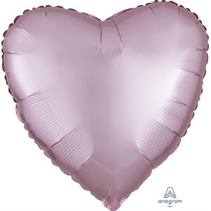 18'' M.SATIN LUXE PASTEL PINK HEART