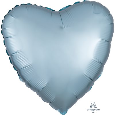 18" M.SATIN LUXE PASTEL BLUE HEART