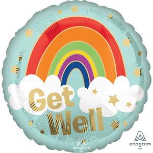 18'' M.GET WELL GOLDEN RAINBOW