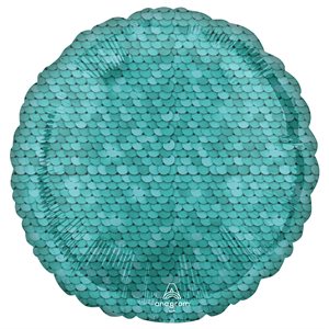 18'' M.OCEAN BLUE SEQUINS