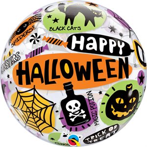M.22'' HALLOWEEN MESSAGE&ICONS BUBBLES
