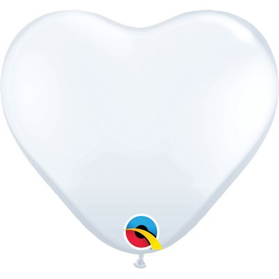 11" HEART WHITE QUA