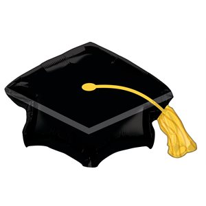 31'' M. BLACK GRAD CAP H / S