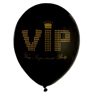 Ballon VIP Noir Ø 23 cm Sachet de 8 pièces