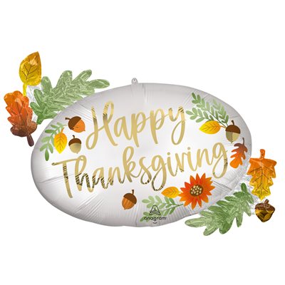 M.32'' SATIN THANKSGIVING OVAL MARQUEE H / S