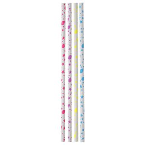 Paille Joyeux Anniversaire festif Multicolore 19.2 x 0.6 cm