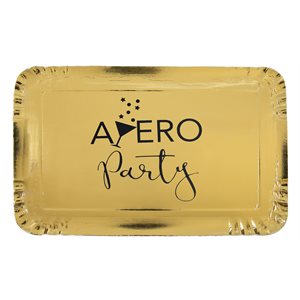 Plateau Apéro Or 28 x 19 cm Sachet de 5 pièces