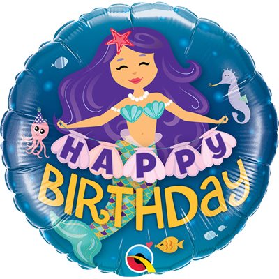 18'' M. HAPPY BIRTHDAY MERMAID