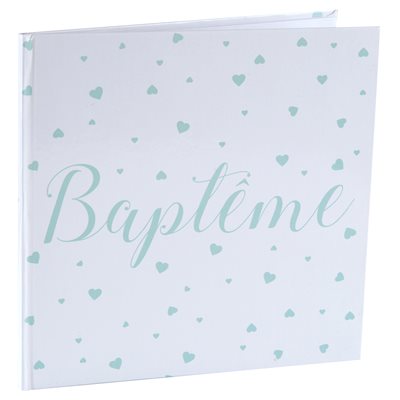 Livre d'or Baptême Mint 24 x 24 cm Sachet d'1 pièce