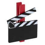 Ardoise Hollywood sur pince Rouge 5 x 5 cm Sachet de 6 pièce