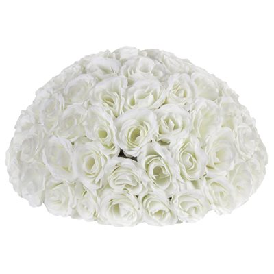 Centre de table roses Blanc Ø 40 cm La pièce