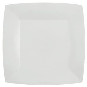 Grande assiette carrée Blanc Sachet de 10 pièces 23 x 23 cm
