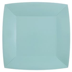 Grande assiette carrée Bleu clair Sachet de 10 pièces 23 x 2