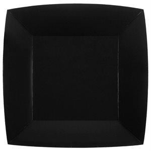 Grande assiette carrée Noir Sachet de 10 pièces 23 x 23 cm