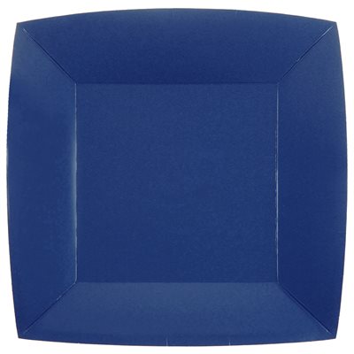 Grande assiette carrée Bleu Sachet de 10 pièces 23 x 23 cm