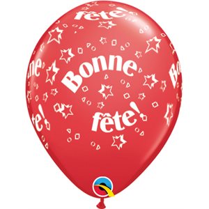 B.11'' BONNE FETE ÉTOILES ROUGE P / 50