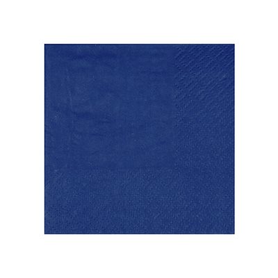 Serviette cocktail Crystal Bleu Sachet de 25 pièces 21 x 20