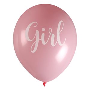 Ballon Girl or Boy ? Rose Ø 23 cm Sachet de 8 pièces