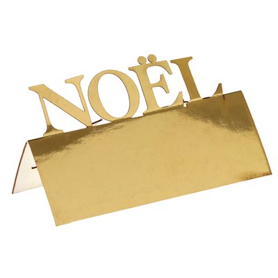 Marque-place Noël Or 7 x 4.3 cm Sachet de 4 pièces