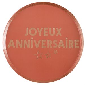 Assiette Star d'un jour Terracotta Ø 22.5 cm Sachet de 10 pi