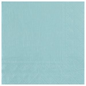 Serviette Crystal Bleu clair Sachet de 25 pièces 33 x 33 cm