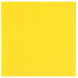 Serviette Crystal Jaune Sachet de 25 pièces 33 x 33 cm