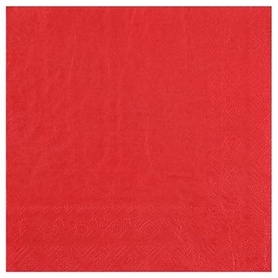 Serviette Crystal Rouge Sachet de 25 pièces 33 x 33 cm