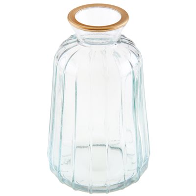 Vase conique doré Transparent Ø 6.5 x 11 cm La pièce