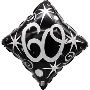 "18"" 60 Elegant Sparkles and Swirls Balloon Airise"