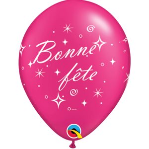 B.11'' BONNE FETE MAGENTA PERLÉ P / 50