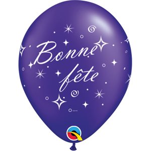 B.11'' BONNE FETE VIOLET PERLÉ P / 50