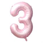 "34"" Baby Pink Number 3 Balloon"