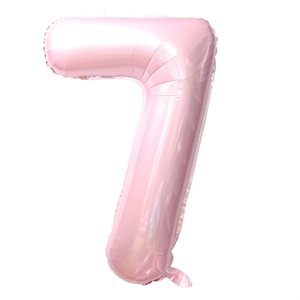 "34"" Baby Pink Number 7 Balloon"