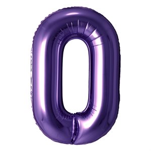 Ballon violet numéro 0 de 34 po