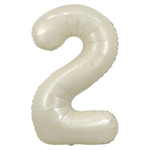 "34"" Cream Number 2 Balloon"