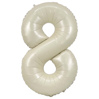 "34"" Cream Number 8 Balloon"