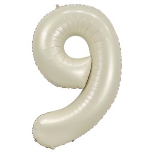 "34"" Cream Number 9 Balloon"